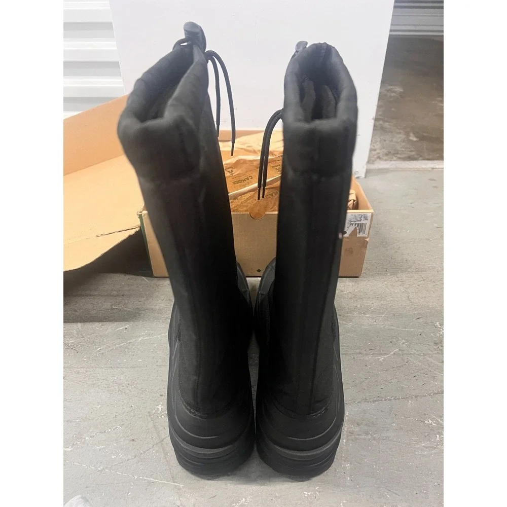 Kamik Greenbay‎ 4 Snow Boots Men's US 13 Black Mid Calf Bungee Lace Waterproof